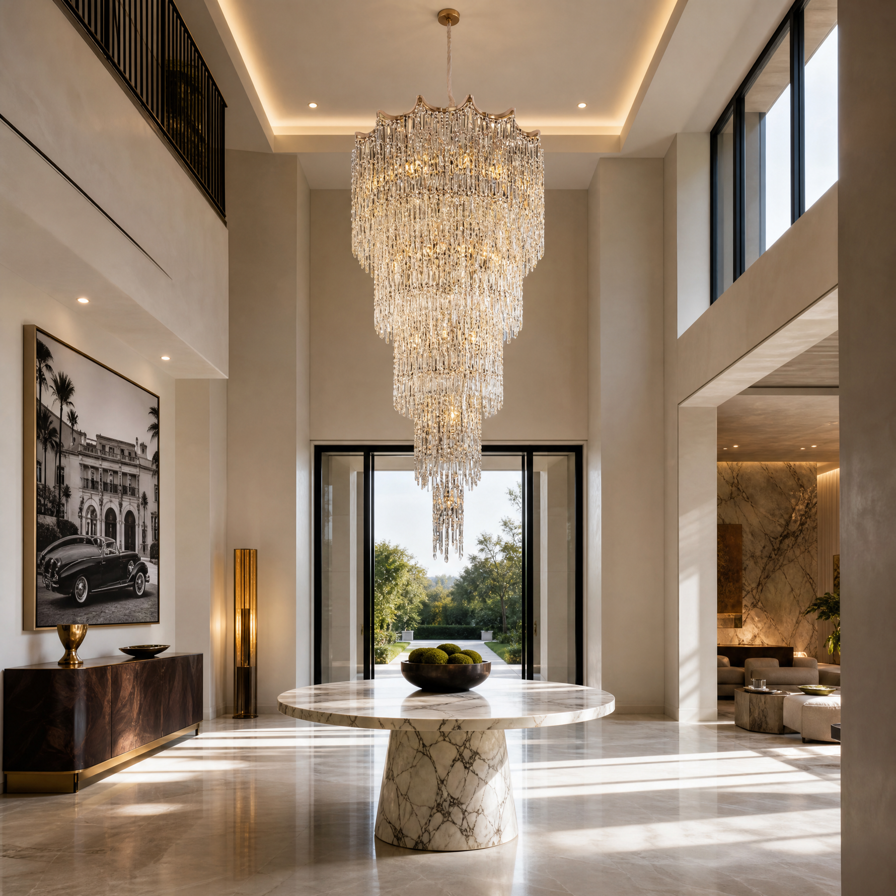Aria Crystal Halo Chandelier