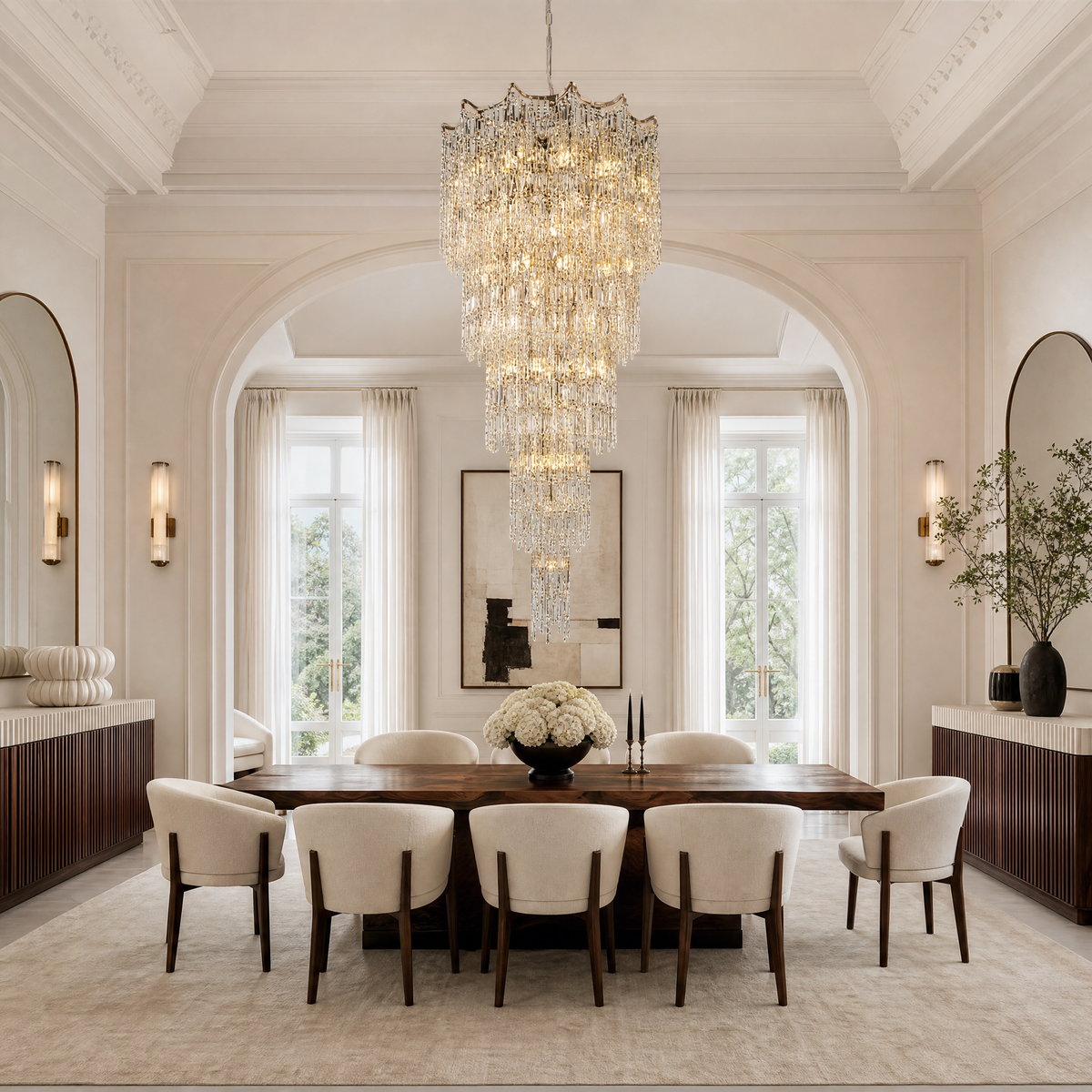 Aria Crystal Halo Chandelier
