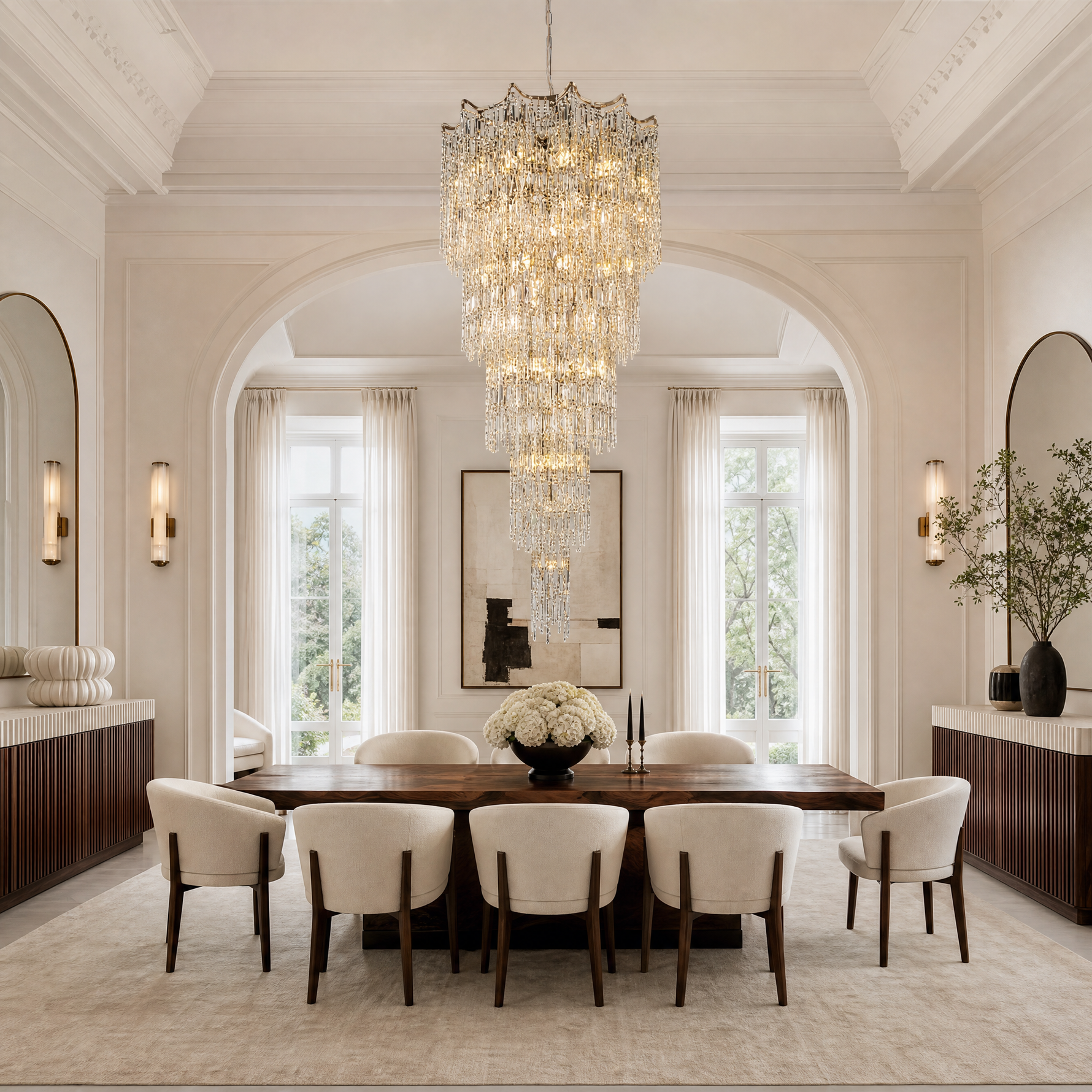 Aria Crystal Halo Chandelier