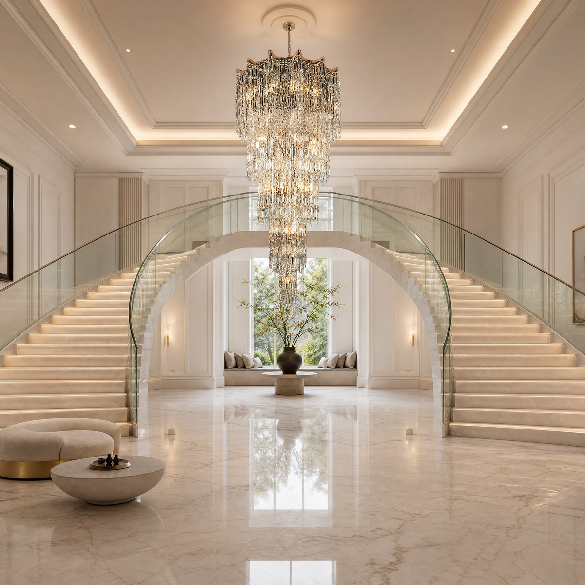 Aria Crystal Halo Chandelier