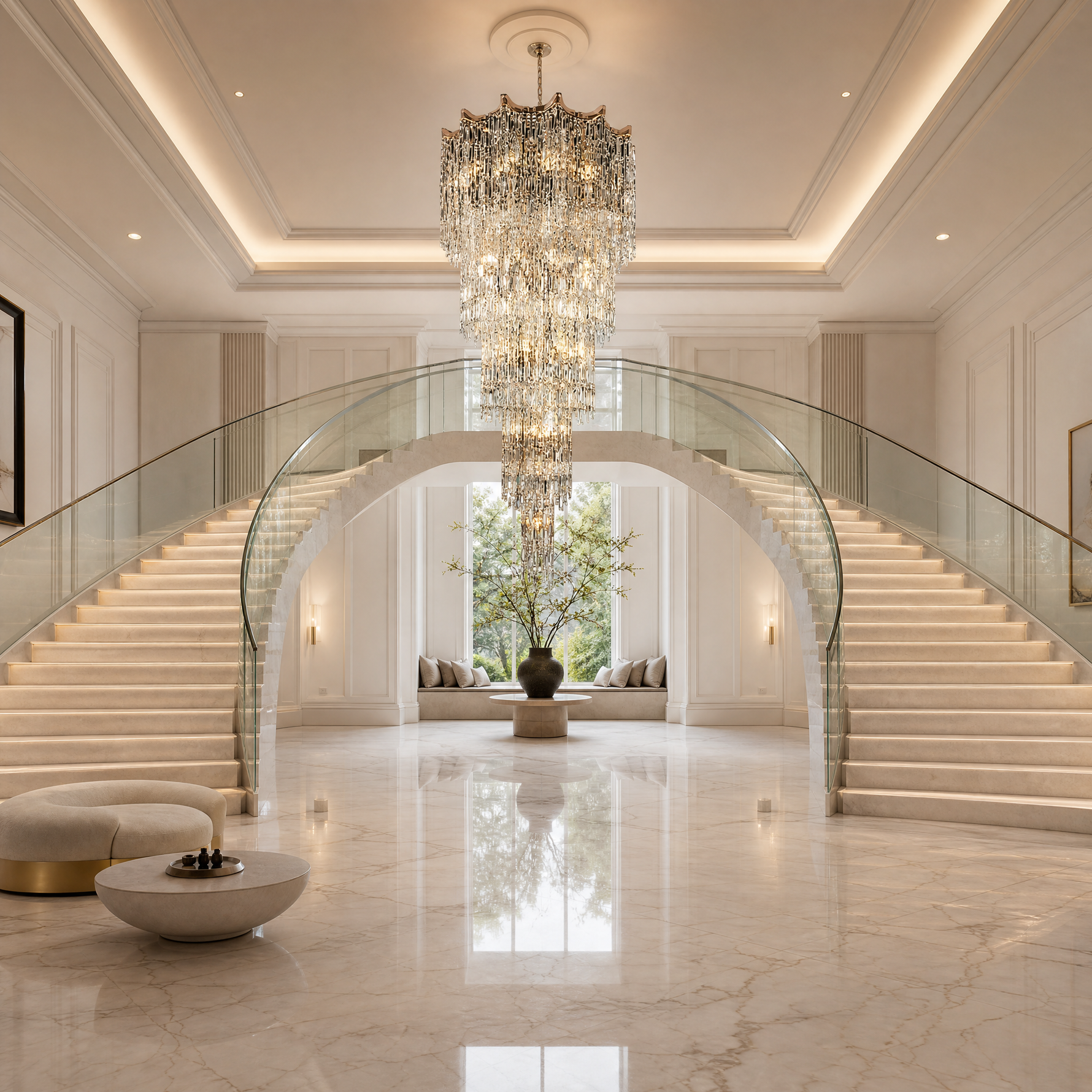 Aria Crystal Halo Chandelier