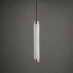 Aria Brushed Brass Alabaster Pendant Lamp – Elegant Ceiling Light