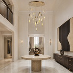 Aspen Hand-Blown Glass Cascade Chandelier 21.7"D