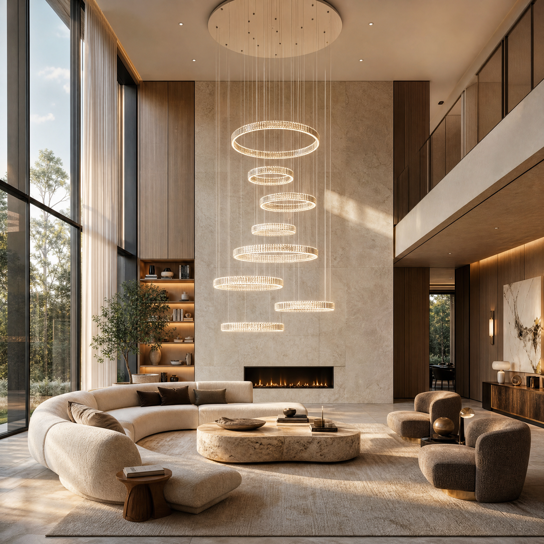 Astrale Staircase Cascade Chandelier