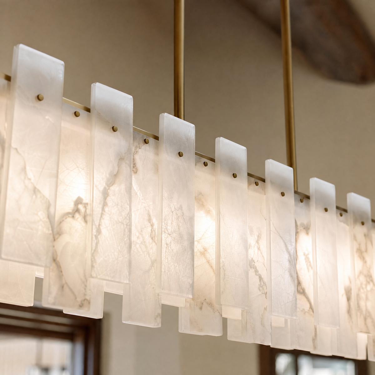 Aurelia Alabaster Linear Chandelier