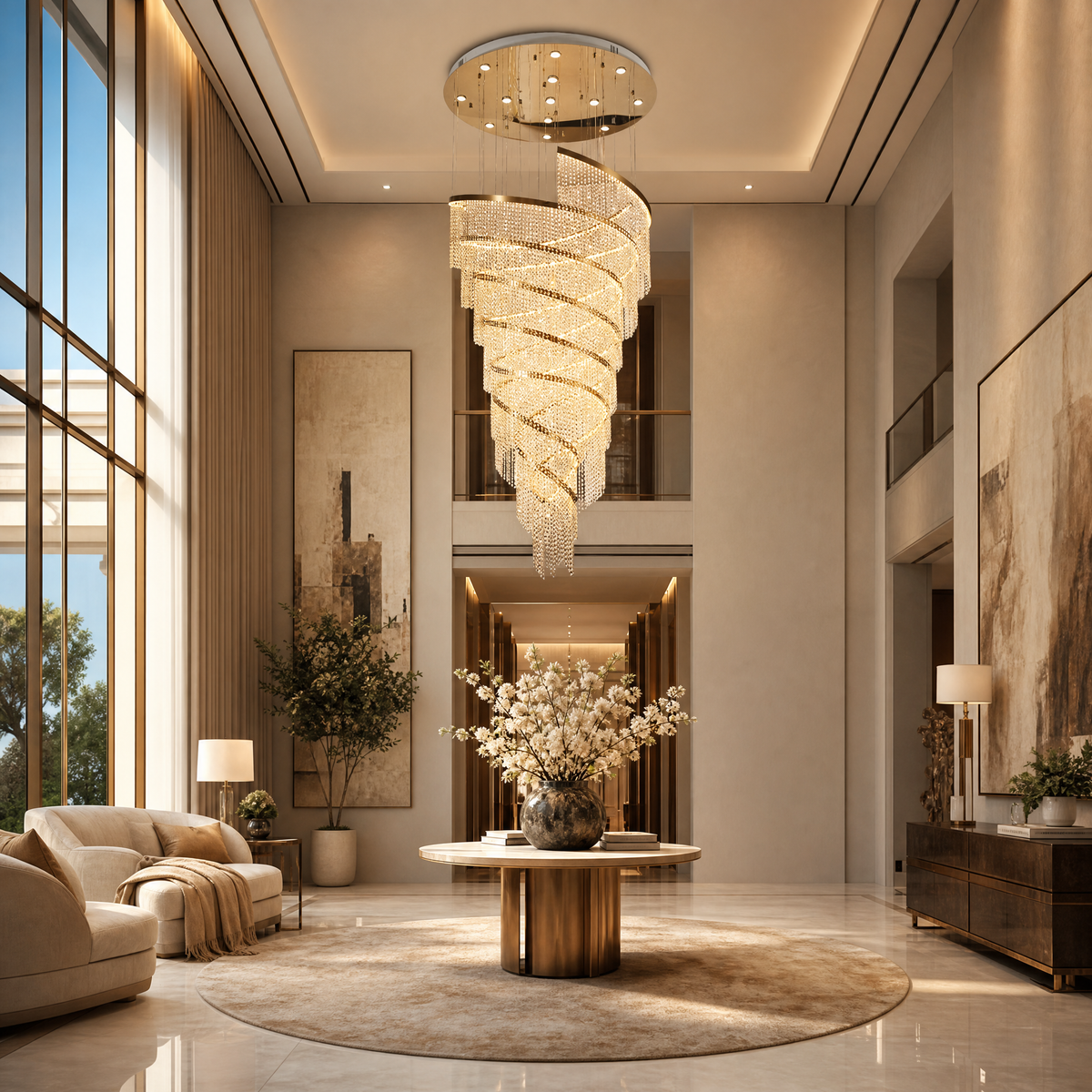 Bacca Crystal Halo Chandelier