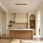 Bamboo Zen Modern Linear Dining Pendant Light