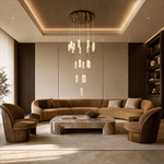 Bamboo Zen Modern Multi-Tier Cluster Chandelier