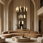 Bamboo Zen Modern Multi-Tier Cluster Chandelier