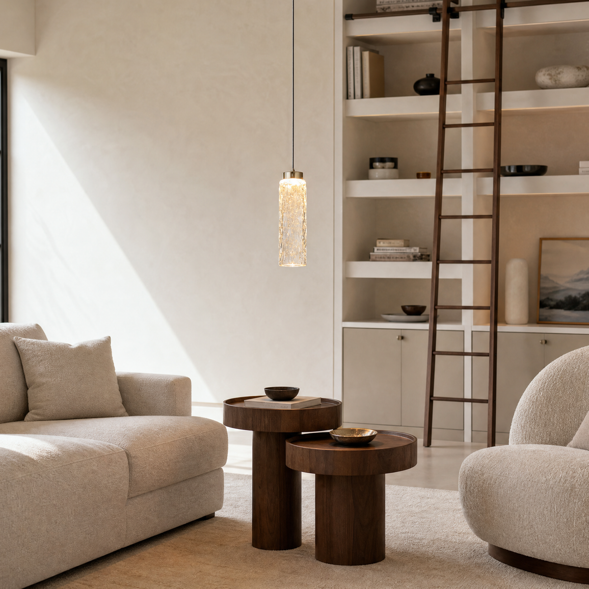Bamboo Zen Modern Sculptural Pendant Light