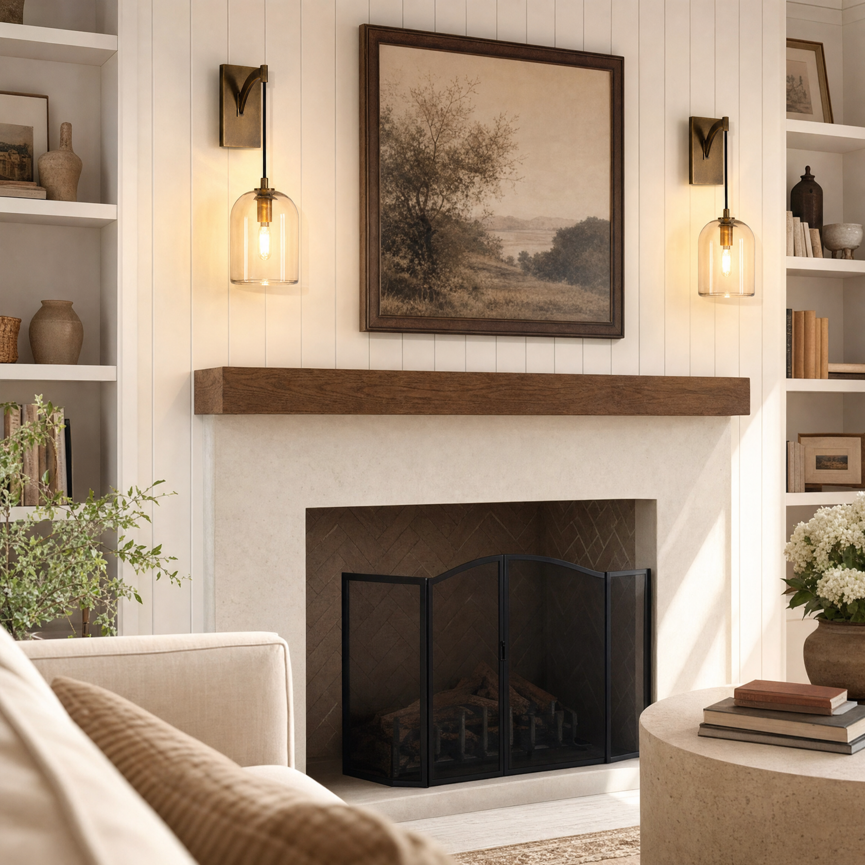 Bell Crystal Wall Sconce Double Pack - Copper