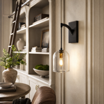 Bell Crystal Wall Sconce Single Pack - Black