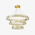 Bertolda Gold Crystal Multi‑Tier LED Chandelier – Elegant Luxury