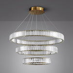 Bertolda Gold Crystal Multi‑Tier LED Chandelier – Elegant Luxury