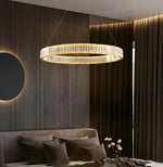 Bertolda Gold Crystal Multi‑Tier LED Chandelier – Elegant Luxury