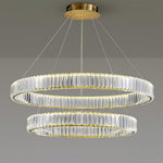 Bertolda Gold Crystal Multi‑Tier LED Chandelier – Elegant Luxury