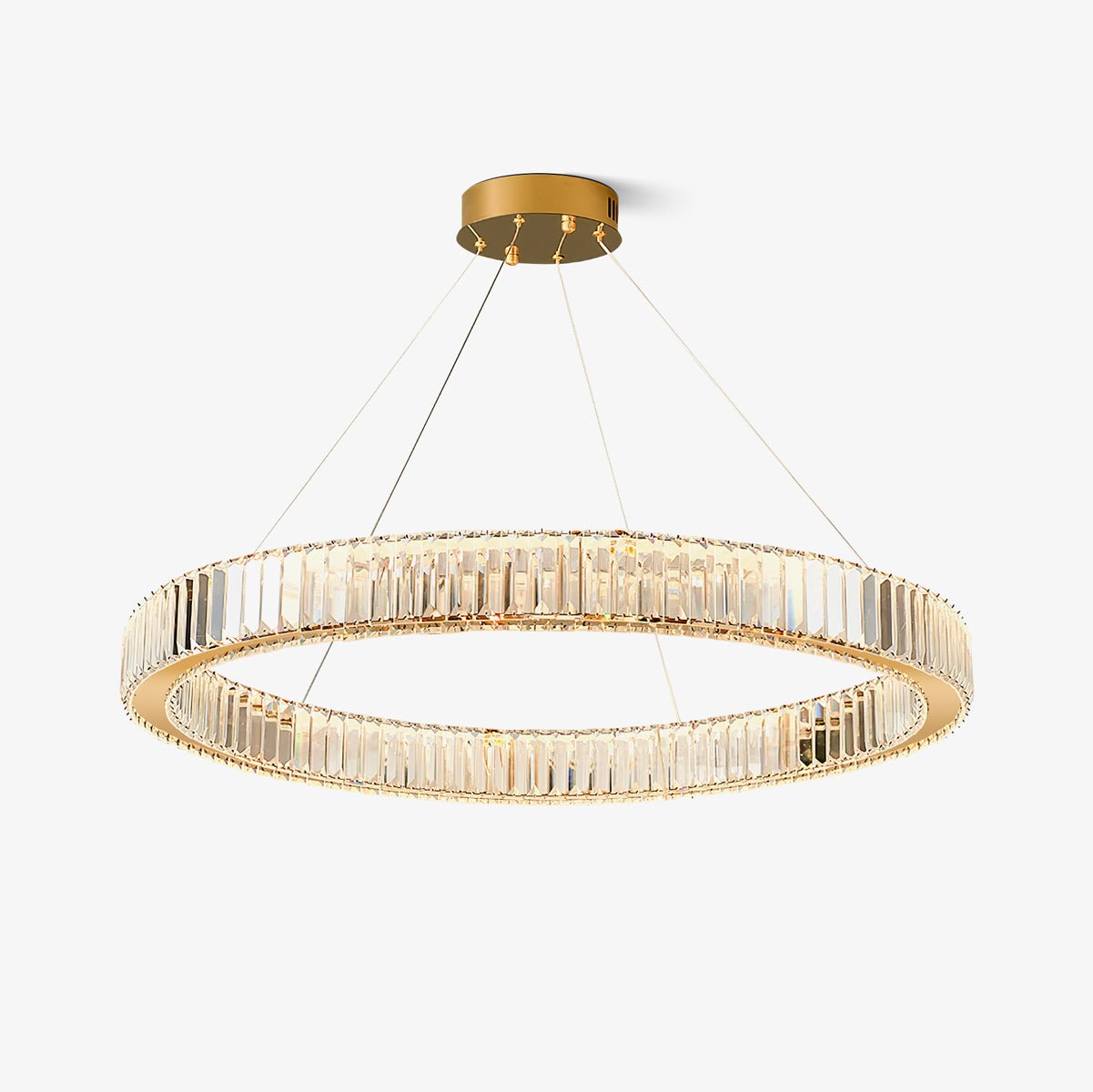 Bertolda Gold Crystal Multi‑Tier LED Chandelier – Elegant Luxury