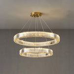 Bertolda Gold Crystal Multi‑Tier LED Chandelier – Elegant Luxury