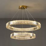 Bertolda Gold Crystal Multi‑Tier LED Chandelier – Elegant Luxury