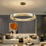Bertolda Gold Crystal Multi‑Tier LED Chandelier – Elegant Luxury