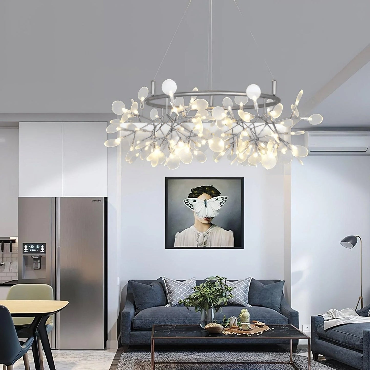 Black Big O Firefly LED Chandelier - YIOSI