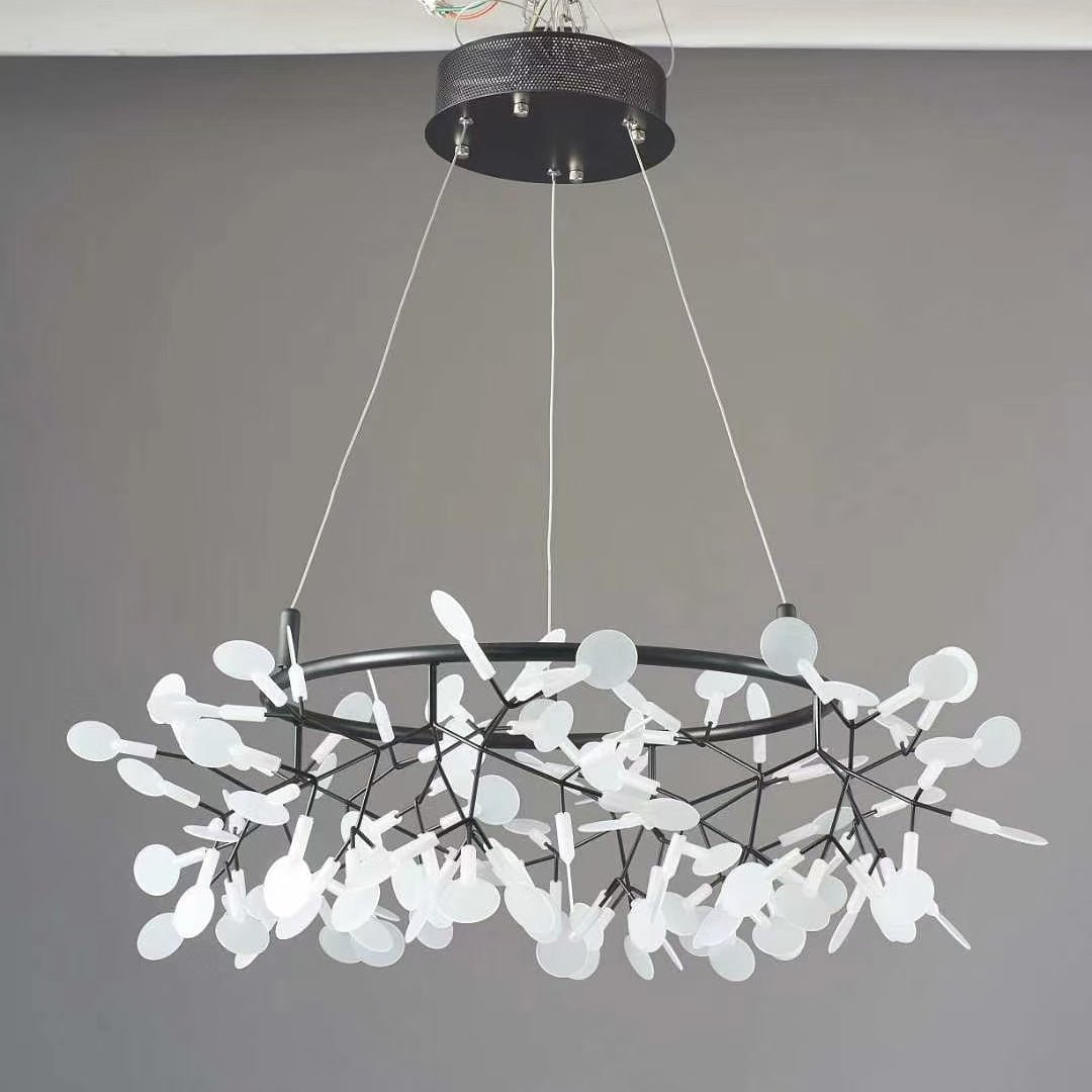 Black Big O Firefly LED Chandelier - YIOSI