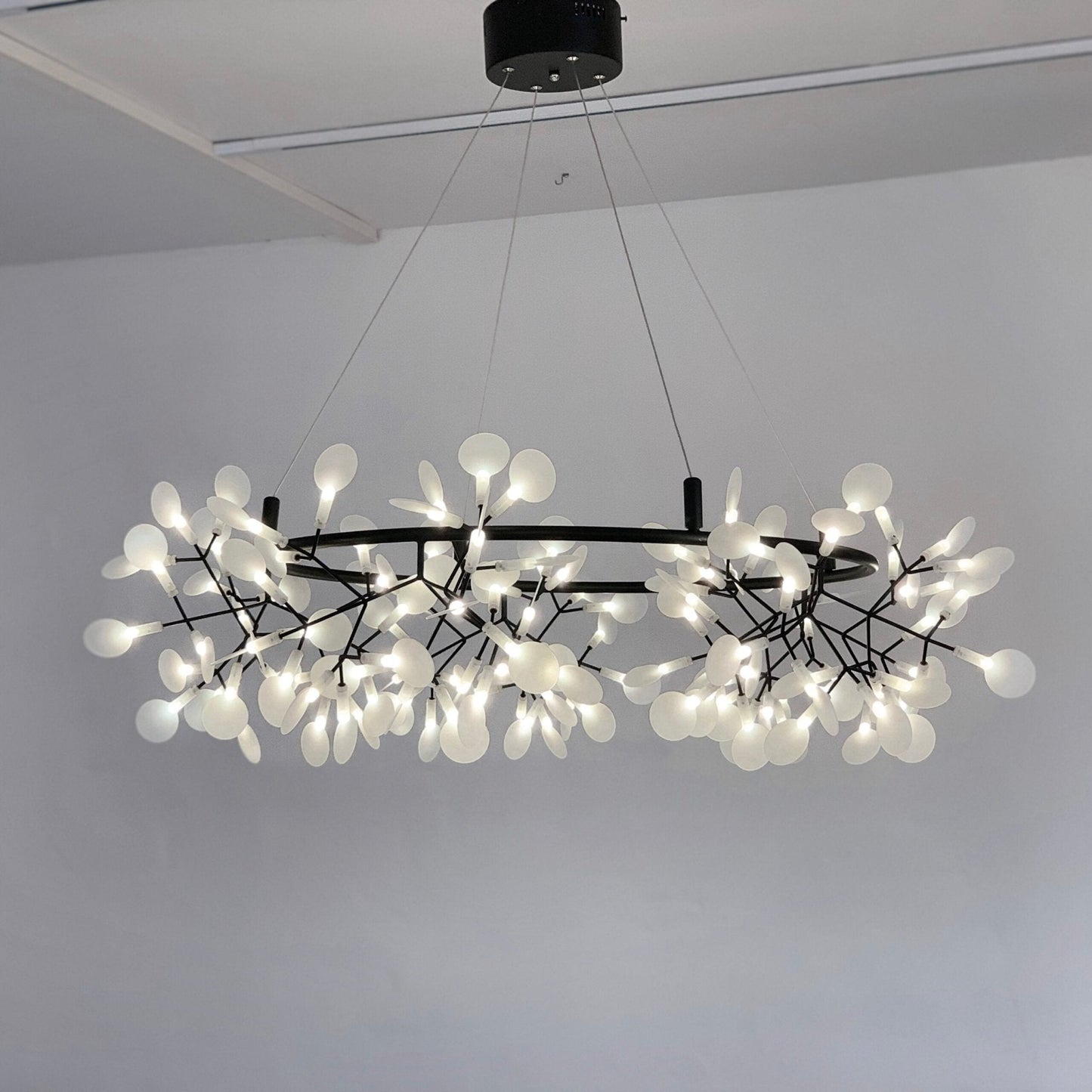 Black Big O Firefly LED Chandelier - YIOSI