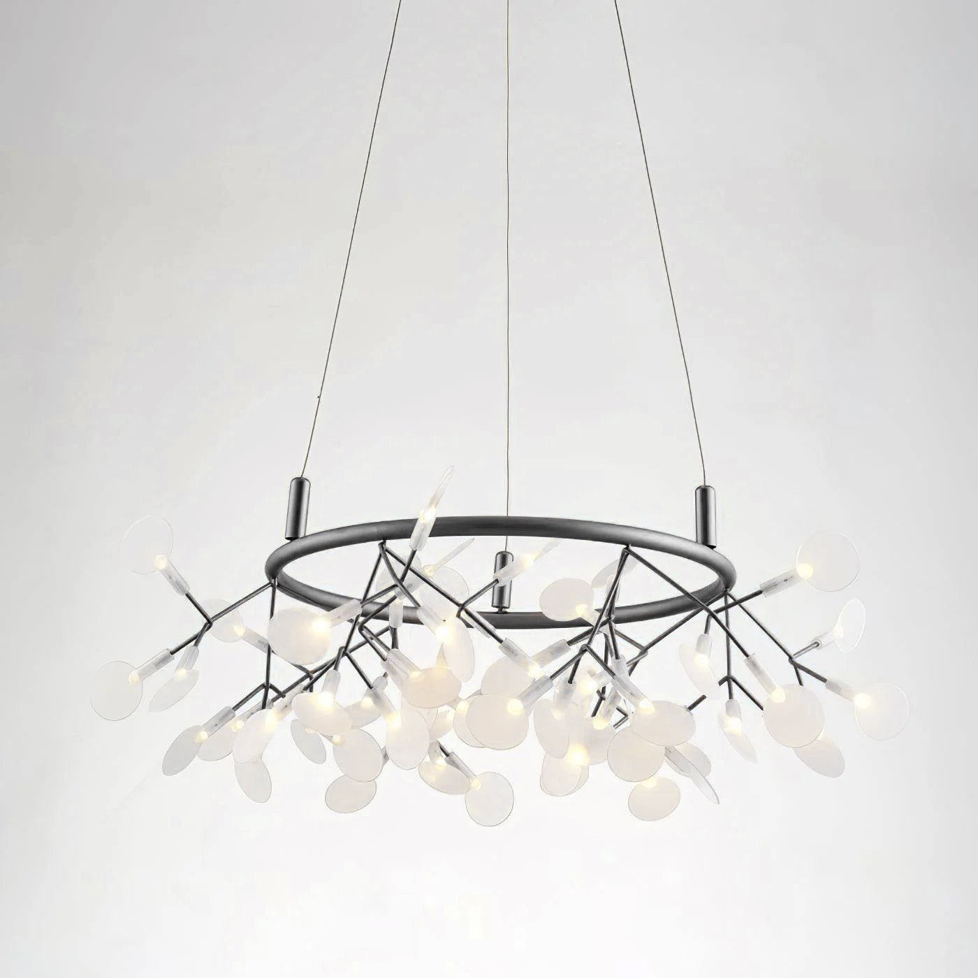 Black Big O Firefly LED Chandelier - YIOSI