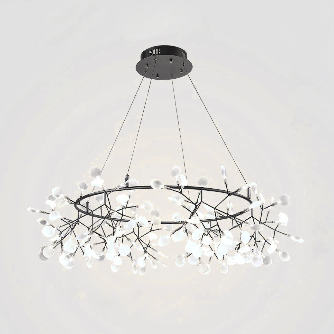 Black Big O Firefly LED Chandelier - YIOSI