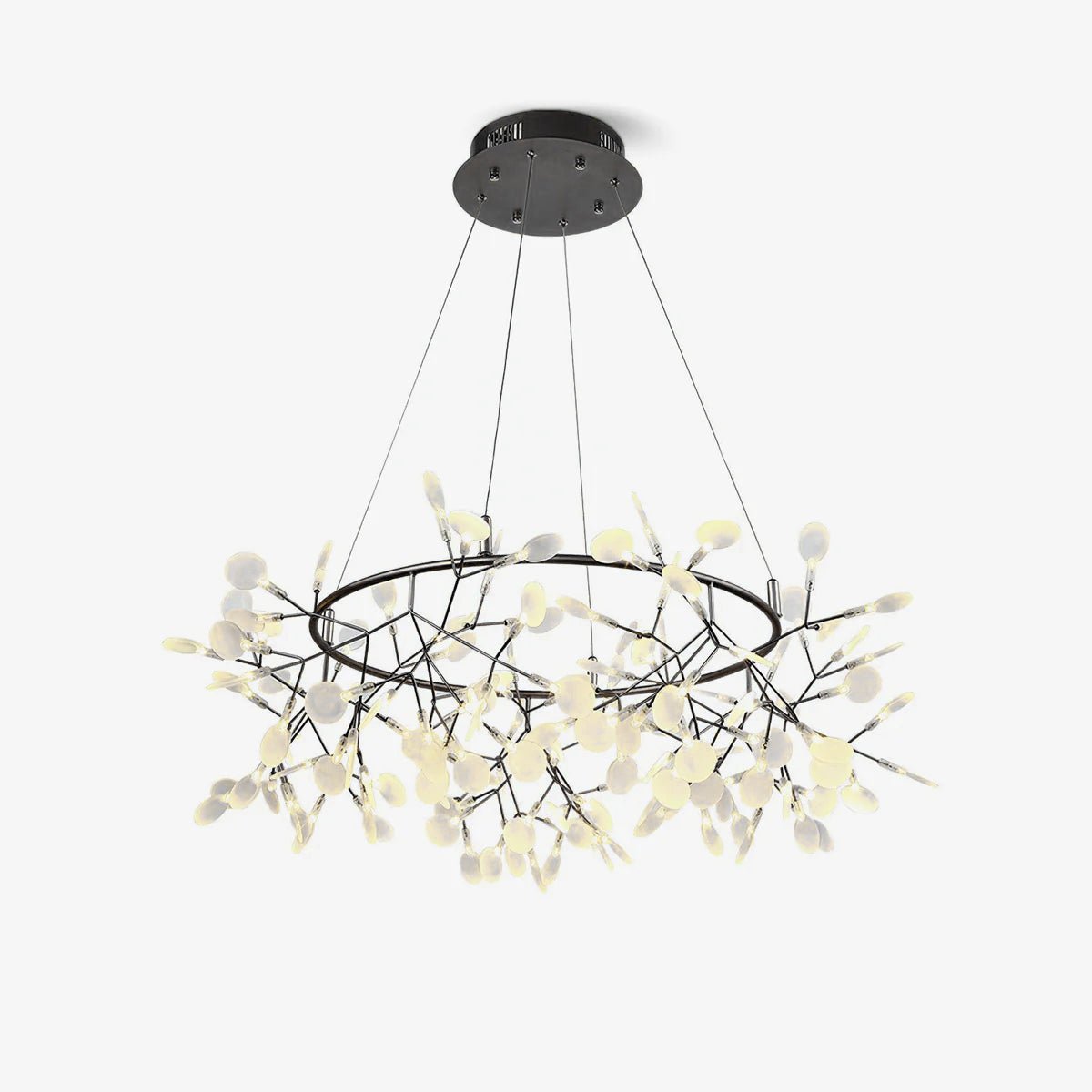 Black Big O Firefly LED Chandelier - YIOSI