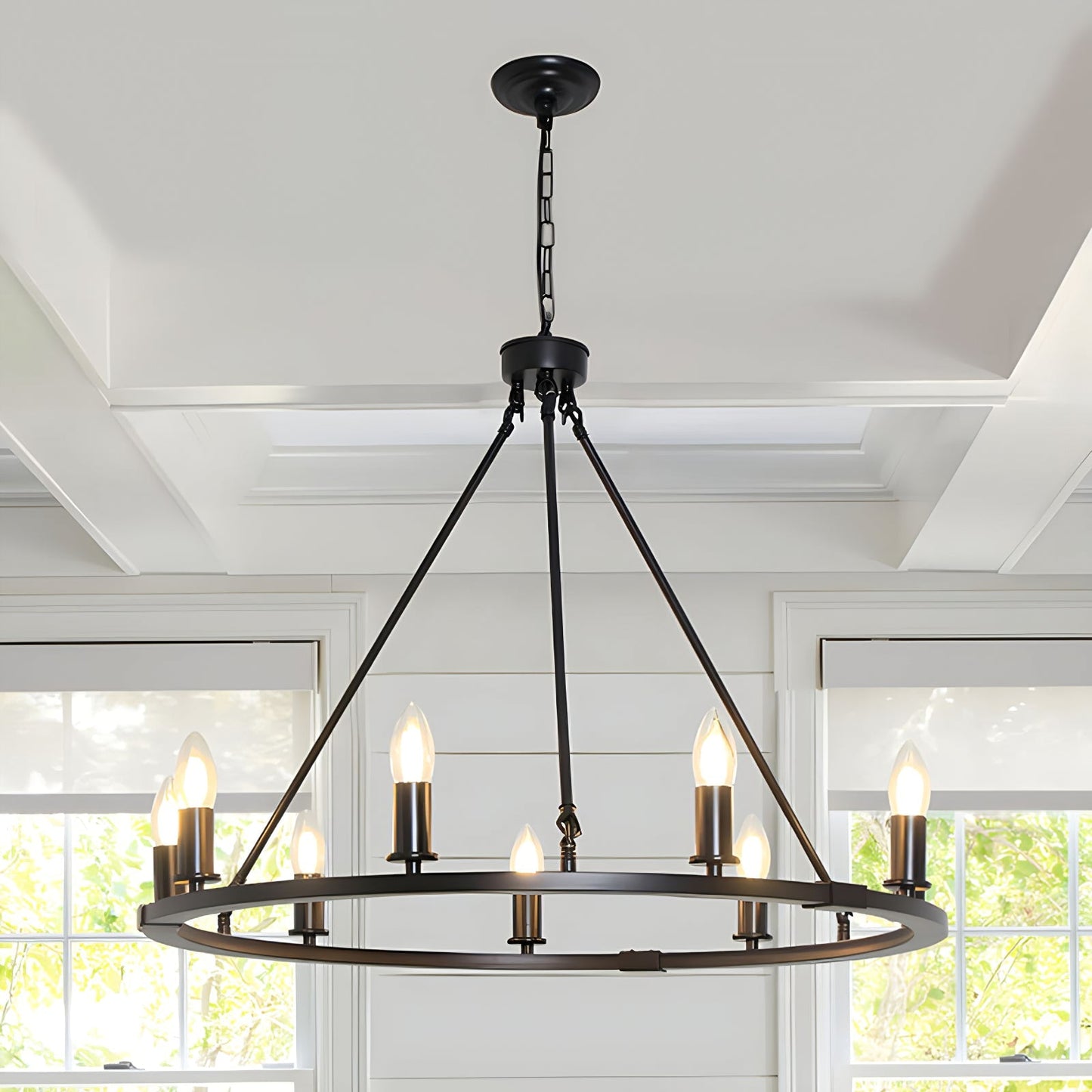 Black Candles Ring Chandelier - YIOSI