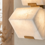 Blocco Modern Alabaster Wall Sconce