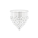 Celeste Flora Ceramic Flower Pendant Light with Brass & White Finish