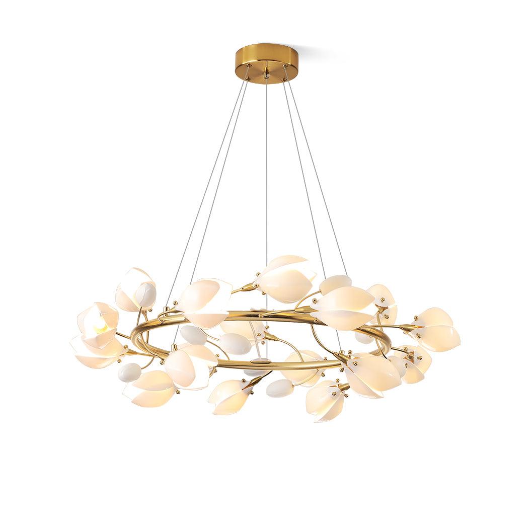 White Porcelain Magnolia Chandelier - YIOSI