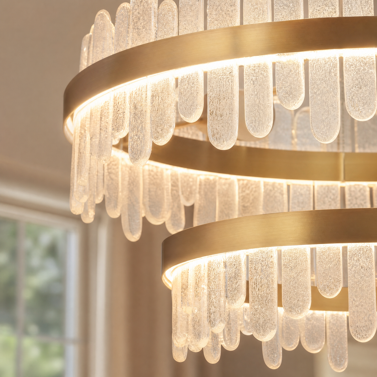 Bocciolo Handblown Duo Chandelier