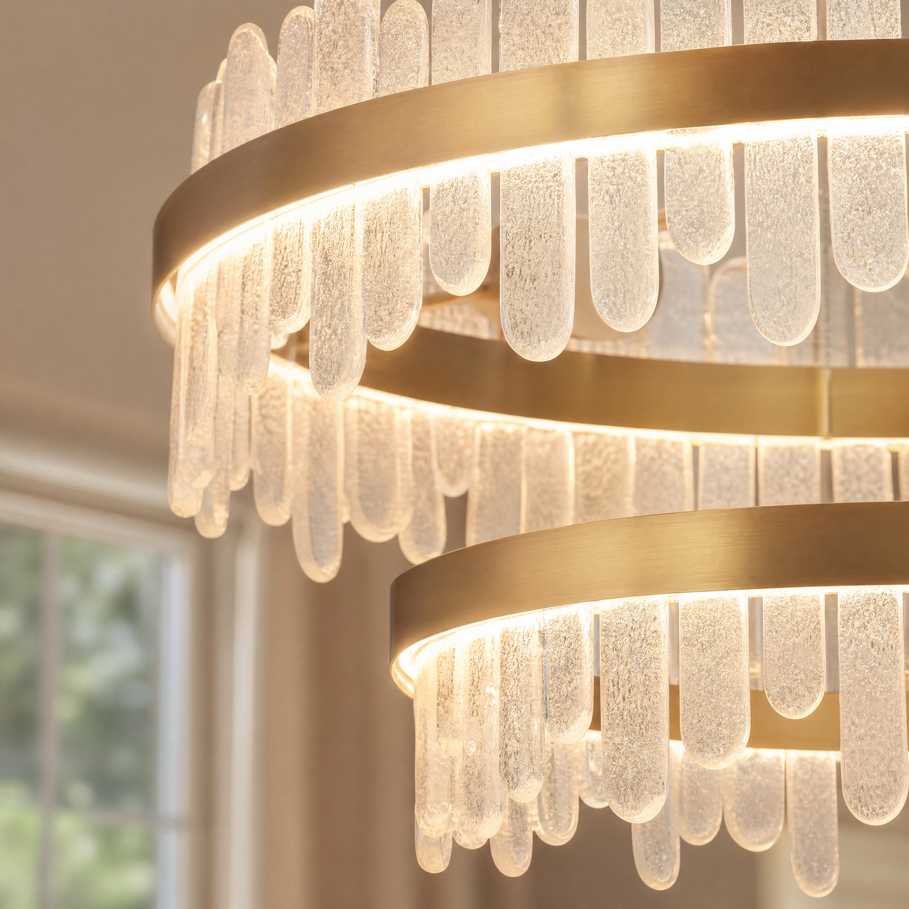 Bocciolo Handblown Duo Chandelier