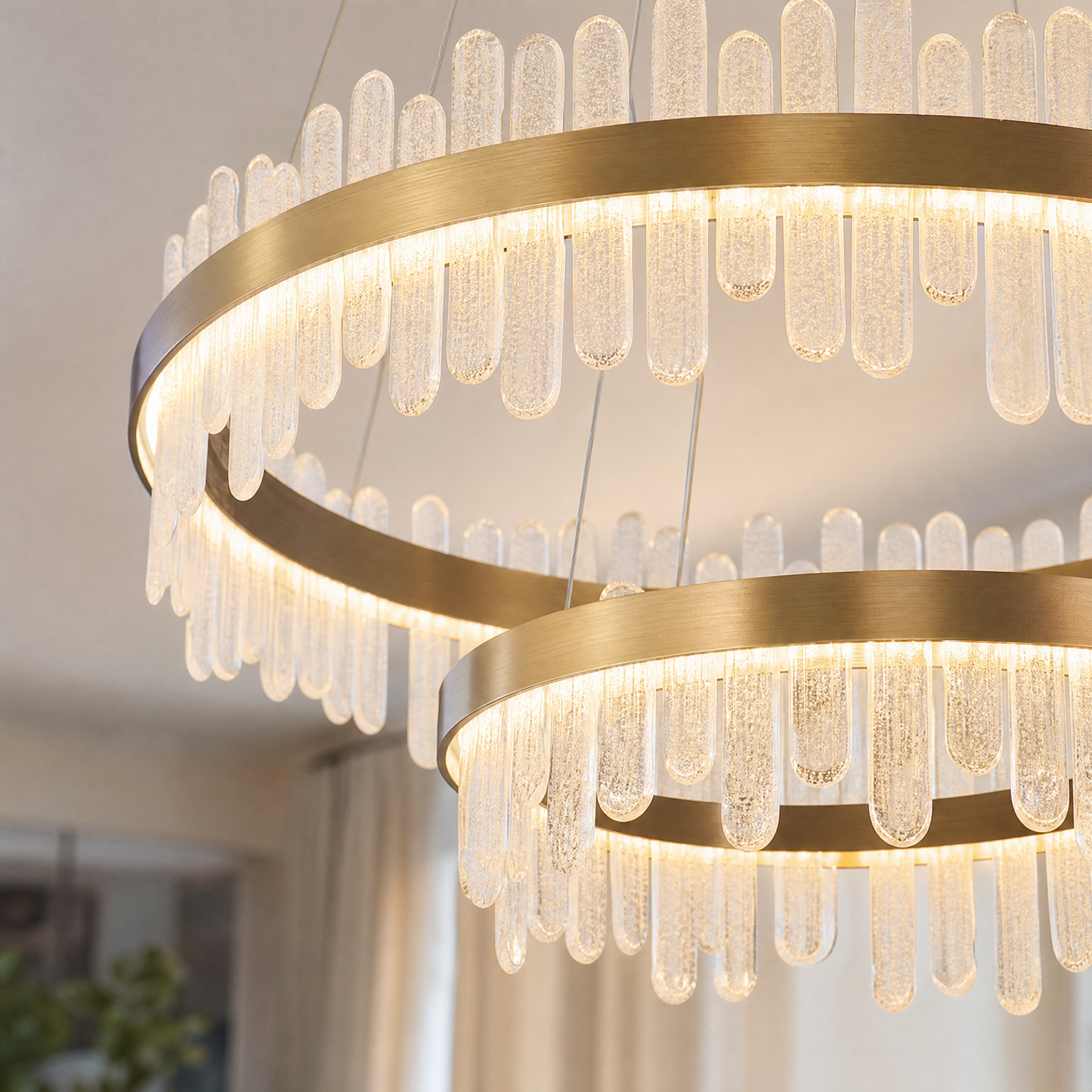 Bocciolo Handblown Duo Chandelier