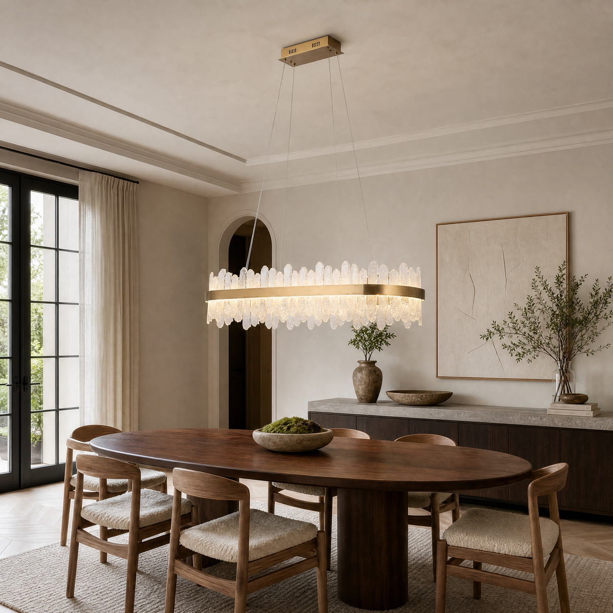 Bocciolo Handblown Rectangular Chandelier