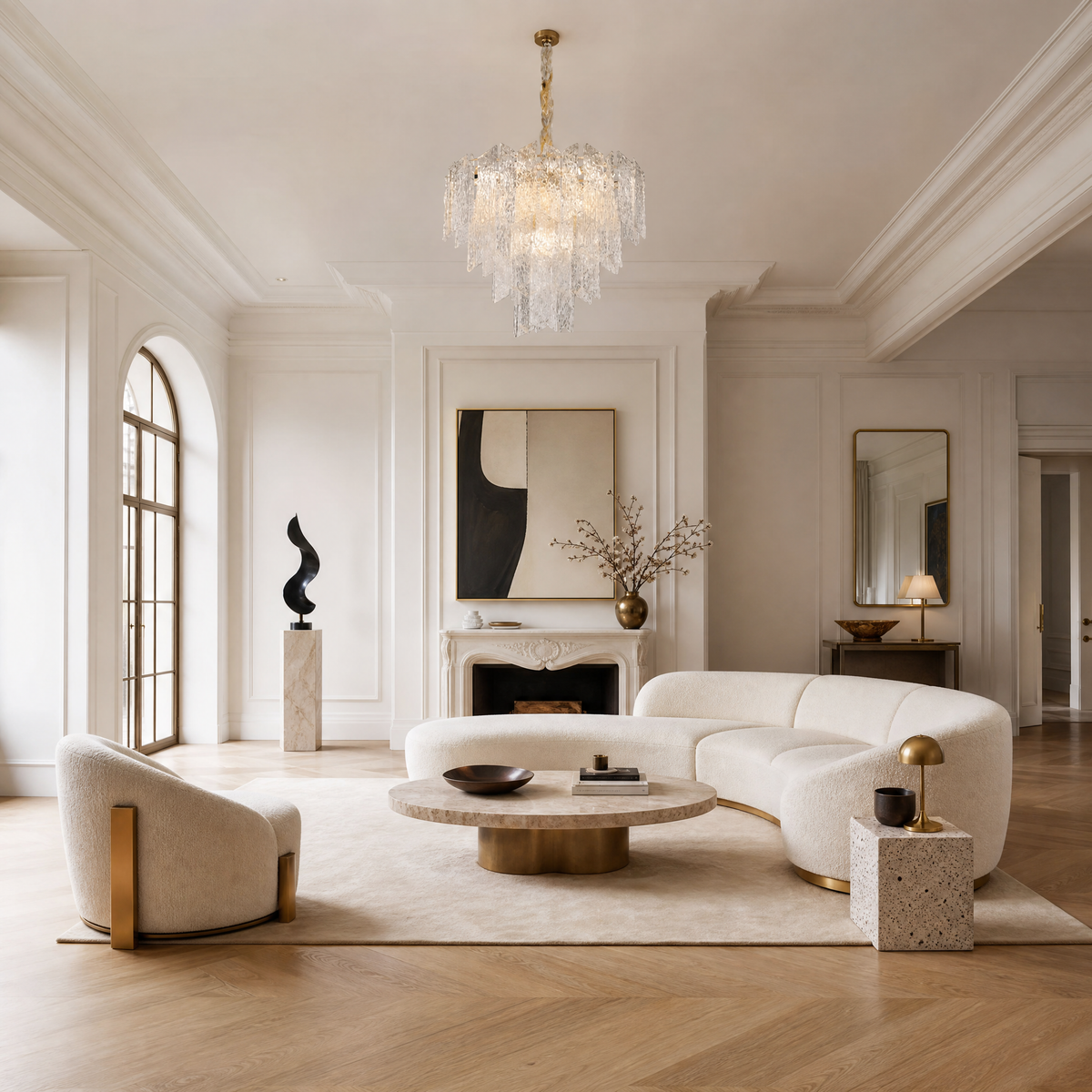 Bolla Brass Globe Chandelier
