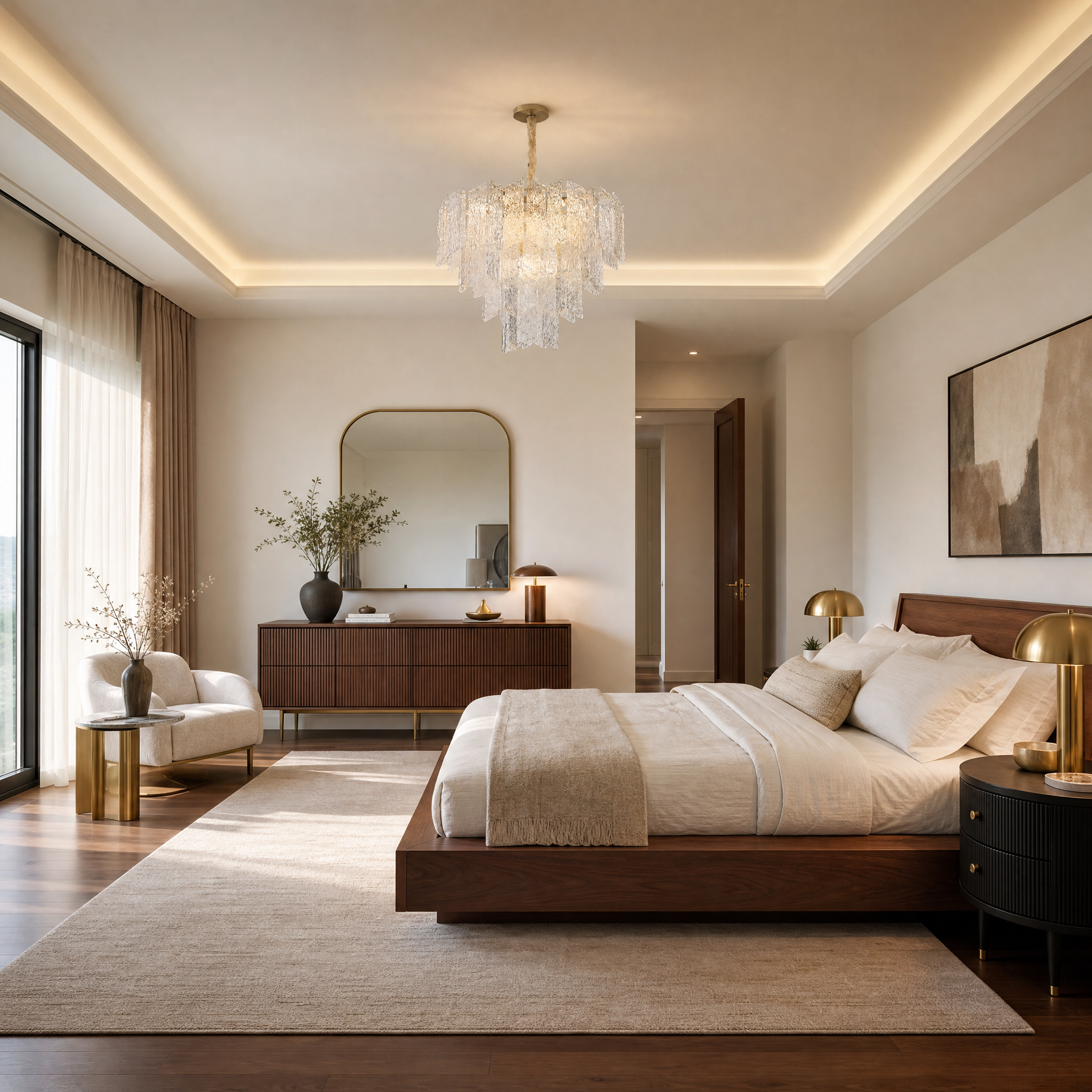 Bolla Brass Globe Chandelier