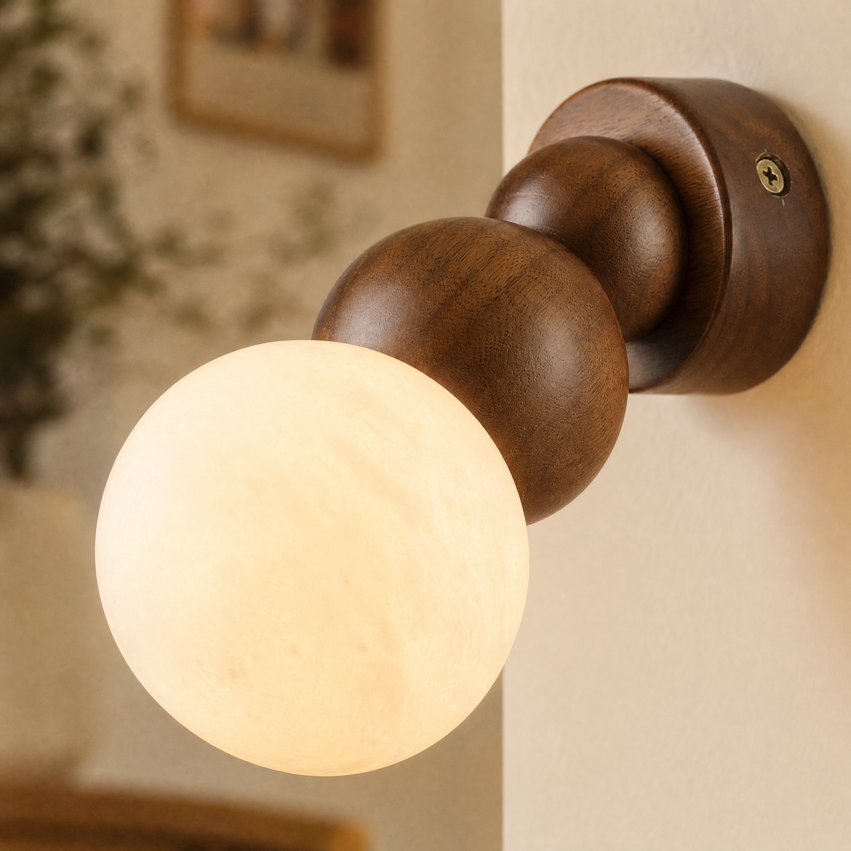 Bosco Alabaster Sphere Wall Sconce