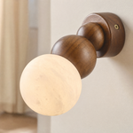 Bosco Alabaster Sphere Wall Sconce