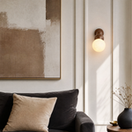 Bosco Alabaster Sphere Wall Sconce
