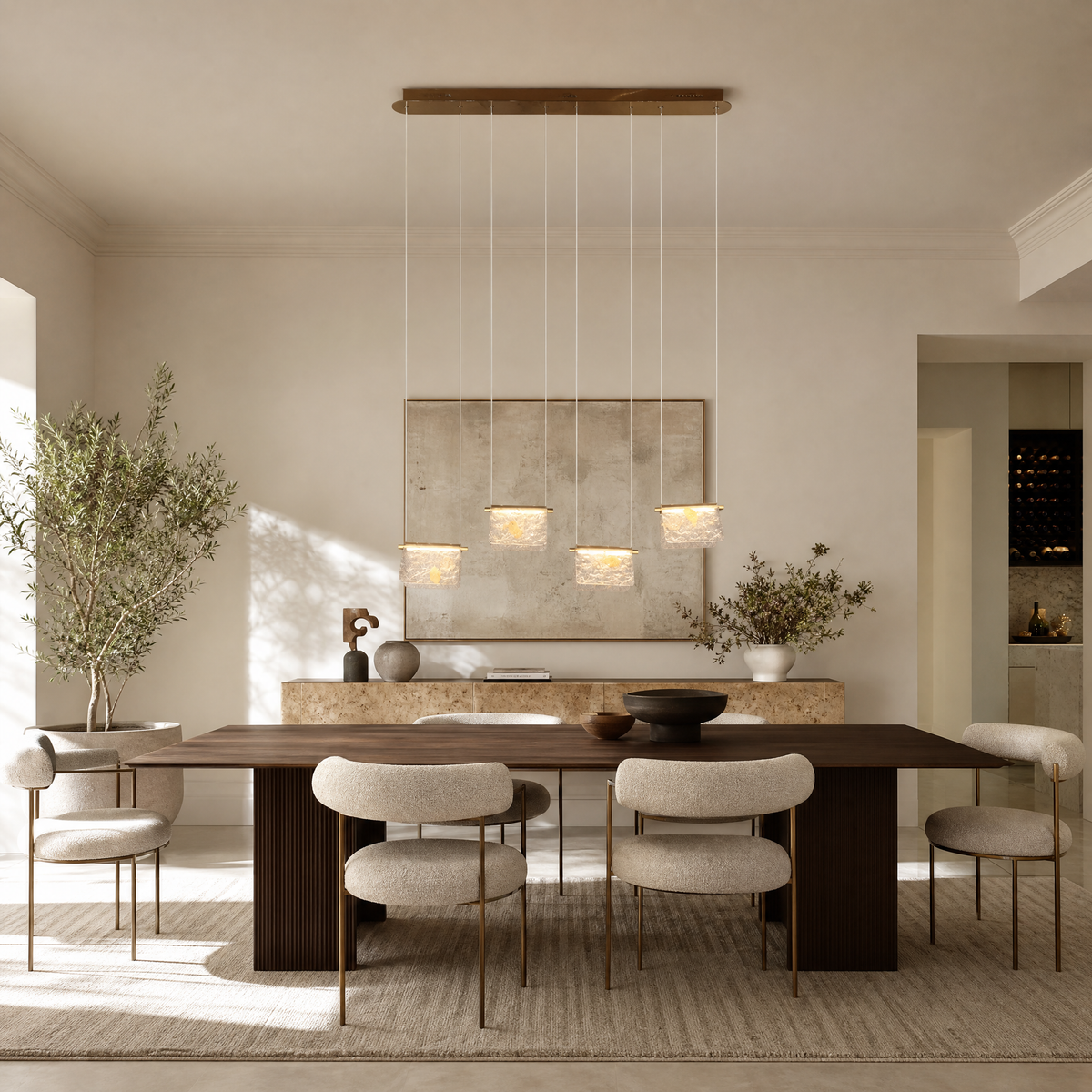 Boundless Fortune Modern Linear Dining Pendant Light
