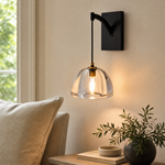Bowl Crystal Wall Sconce Single Pack - Black