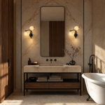 Branch Curved Duo Alabaster Wall Sconce