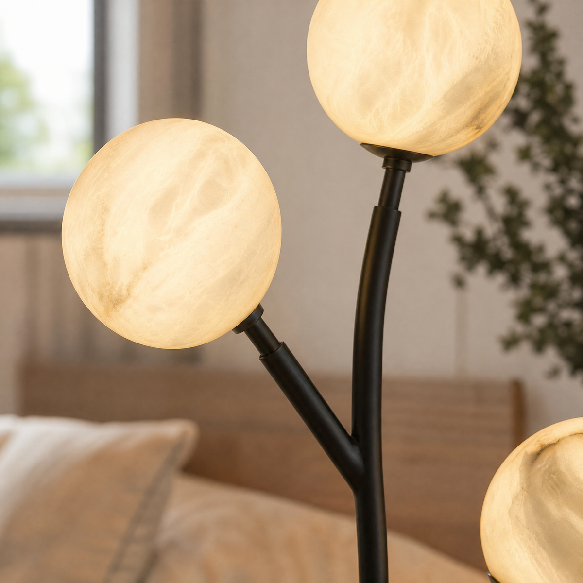Branch Triple Bloom Alabaster Wall Sconce