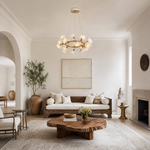 Brass Ceramic Chandelier