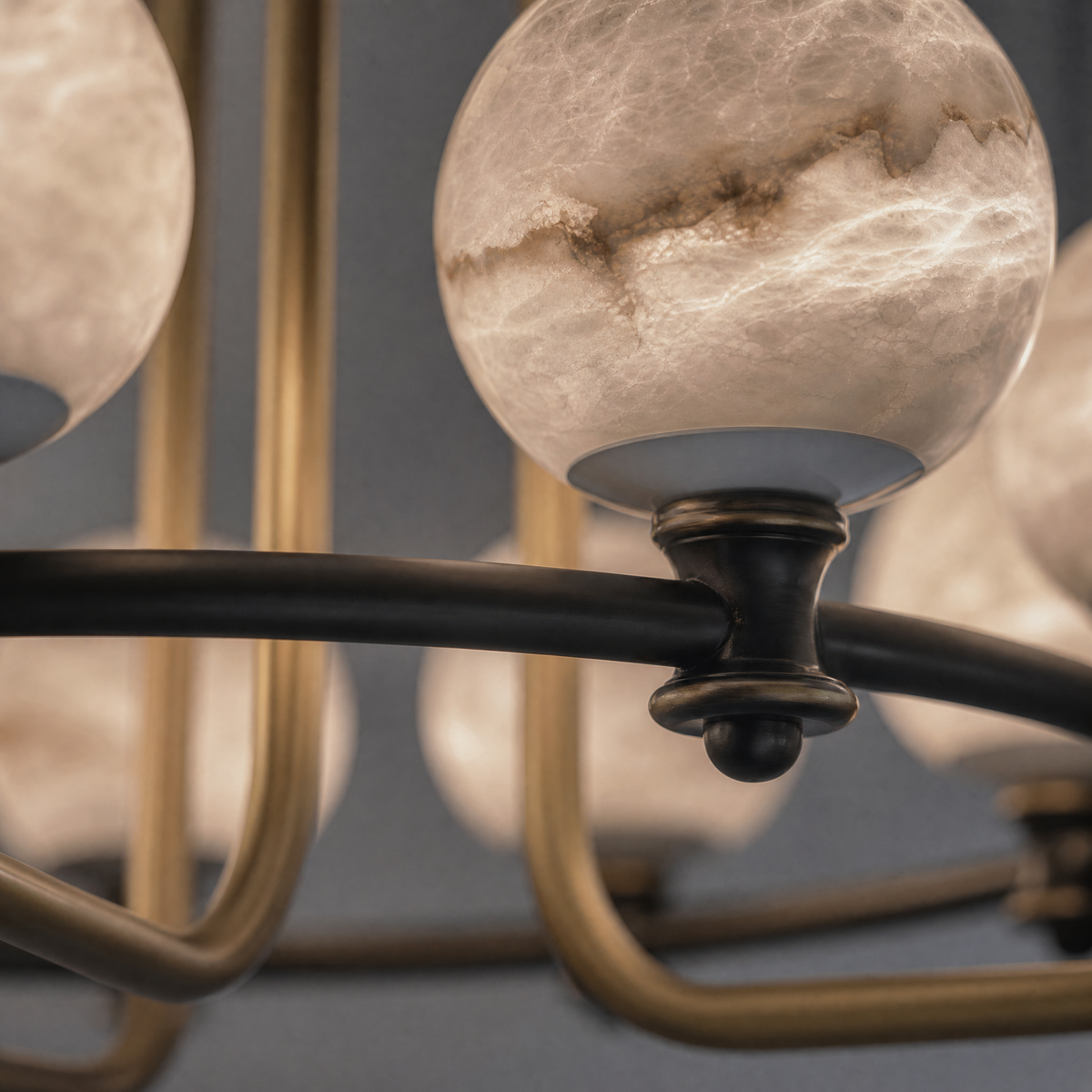 Brass Classic Alabaster Pendant Light