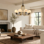 Brass Classic Alabaster Pendant Light